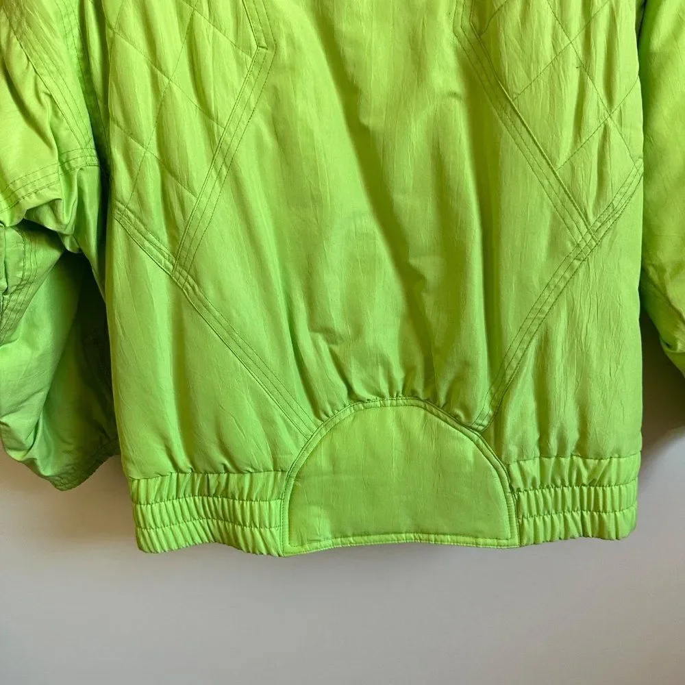 Profile Ski Vintage Green 80s Down Puffer Snow Winter Coat Jacket Medium - Picture 9 of 10
